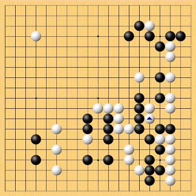 【女流名人戦第2局封じ手の場面】　黒：謝依旻女流名人　白：向井千瑛四段