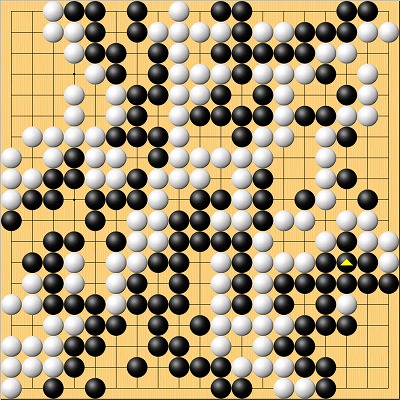 本因坊戦第1局　終局の場面
