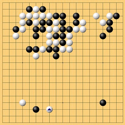 本因坊戦第2局封じ手の場面