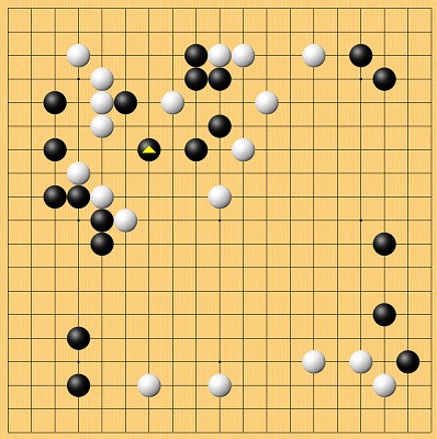 本因坊戦第3局封じ手の場面