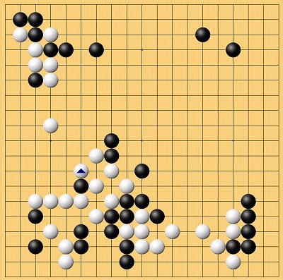 本因坊戦第5局封じ手の場面