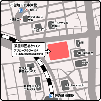茶屋町囲碁サロン地図